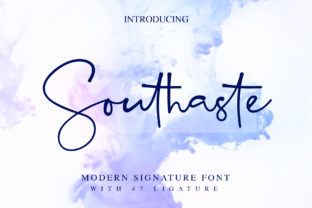 Southaste: A Modern Script Typeface for Editorial Design